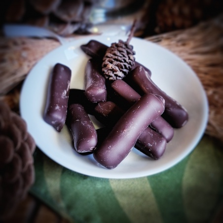 Gingembre confit au chocolat 100 grammes