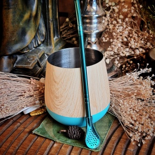 Nécessaire à maté Rapa nui turquoise 2