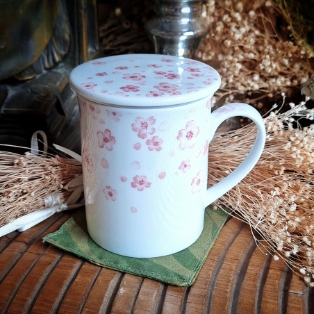 Tasse à filtre + couvercle Tokyo haru rose