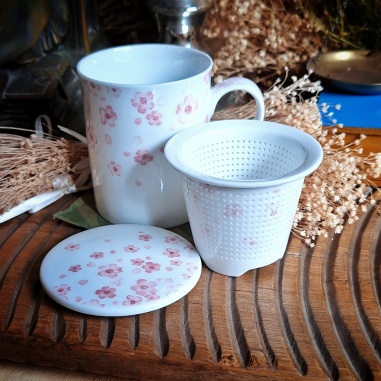Tasse à filtre + couvercle Tokyo haru rose