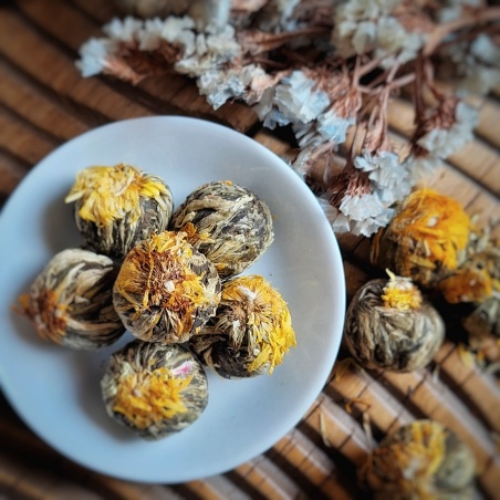 Bourgeons de thé vert chrysanthème & ananas x4