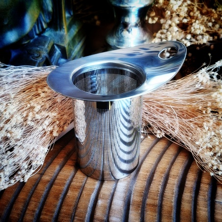 Filtre à thé permanent métal aspect argenté