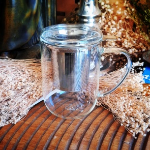 Tasse verre & infuseur Karma nobile