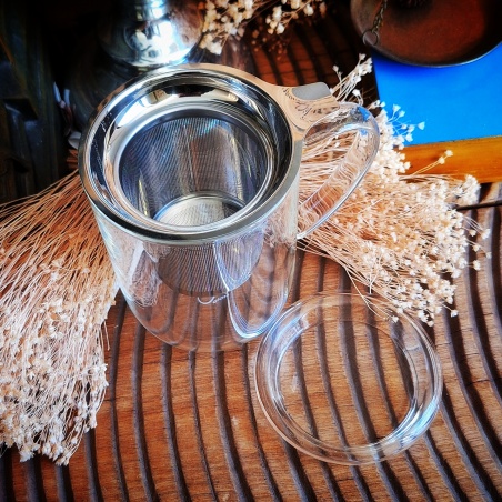 Tasse verre & infuseur Karma nobile