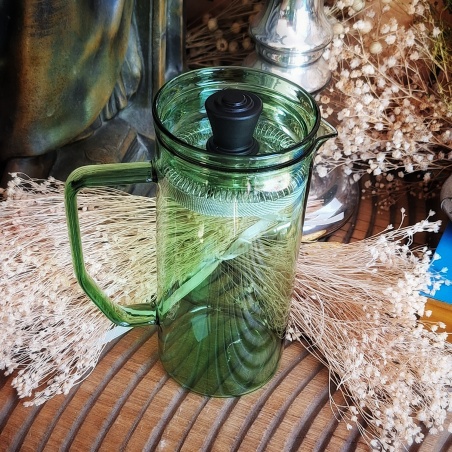 Théière verre paroi verte "Dolce vita"0,4l