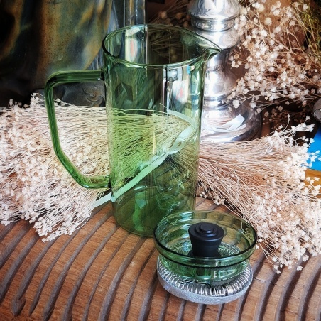 Théière verre paroi verte "Dolce vita"0,4l