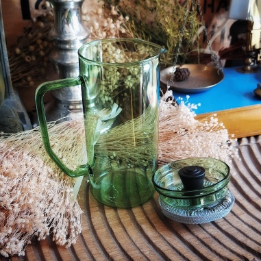 Théière verre paroi verte "Dolce vita"0,4l