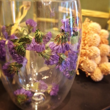 Tasse verre "Sortilège" Mauve