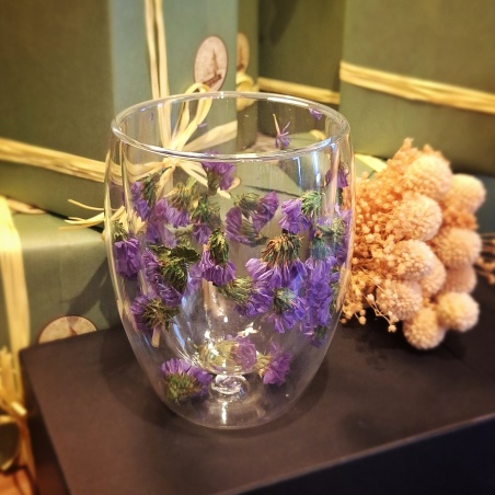 Tasse verre "Sortilège" Mauve