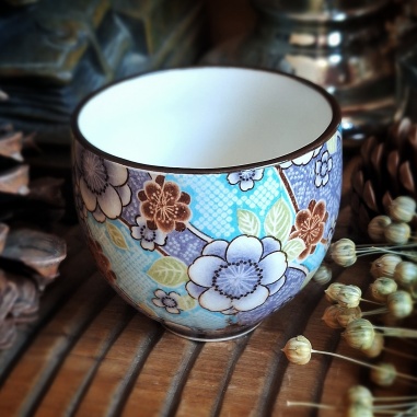 Tasse Kyuden bleue porcelaine du Japon