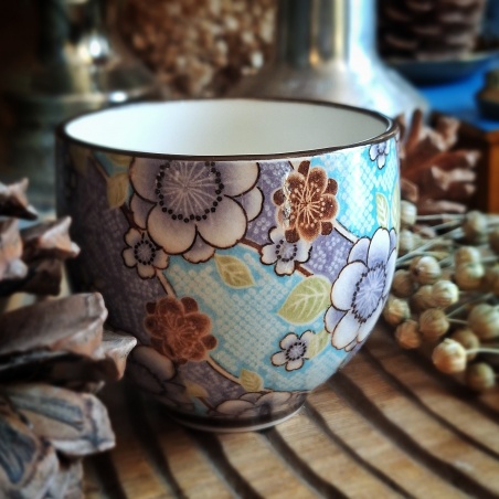 Tasse Kyuden bleue porcelaine du Japon