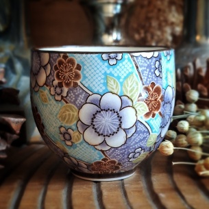 Tasse Kyuden bleue porcelaine du Japon 2