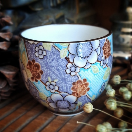 Tasse Kyuden bleue porcelaine du Japon