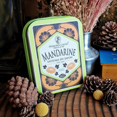 Mandarine satsuma du Japon, thé vert coffret 30 sachets individuels
