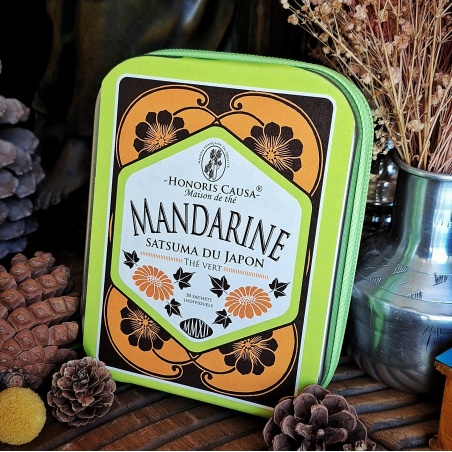 Mandarine satsuma du Japon, thé vert coffret 30 sachets individuels