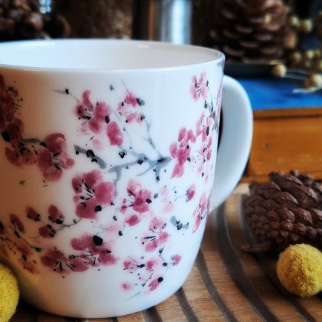 Tasse Kyoto, fleurs de sakura