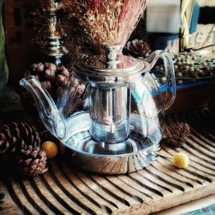 Théière bouilloire verre 1,2L