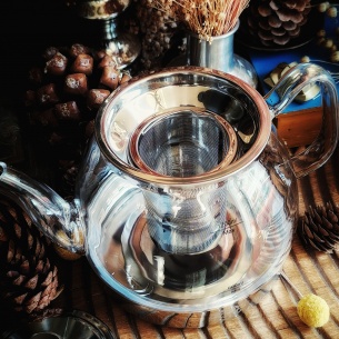 Théière bouilloire verre 1,2L 2