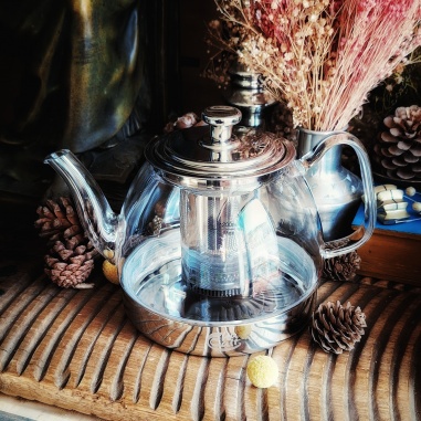 Théière bouilloire verre 1,2L