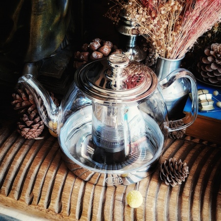 Théière bouilloire verre 1,2L