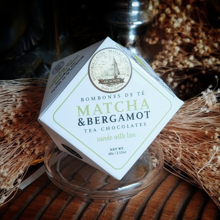 Billes de chocolat blanc matcha & bergamotte