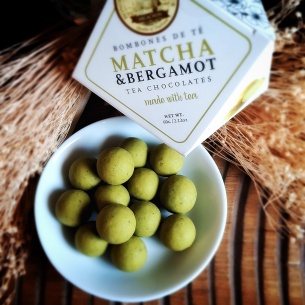 Billes de chocolat blanc matcha & bergamotte