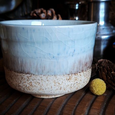 Bol matcha "shimo", céramique traditionnelle Japon