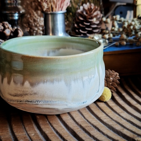 Bol matcha "midori", céramique traditionnelle Japon