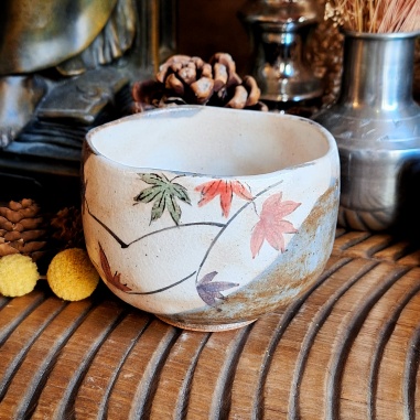 Bol matcha "Momiji", céramique traditionnelle Japon