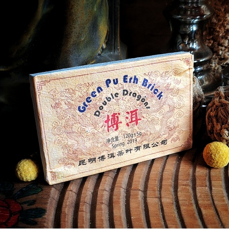 Double dragon Pu'er vert Brique 120g (sheng)