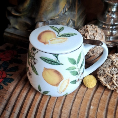 Tasse citron de Sicile couvercle et filtre intégré