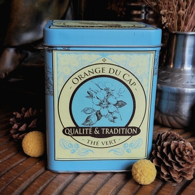 Boîte orange verte du Cap, thé vert 150 grammes