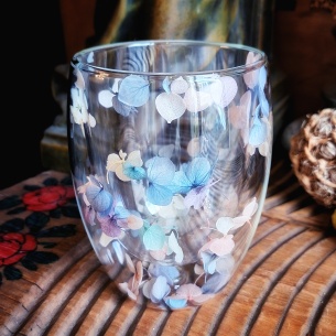 Tasse verre "Sortilège" pastel 2