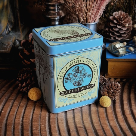 Boîte thé vert menthe Maroc, 150 grammes