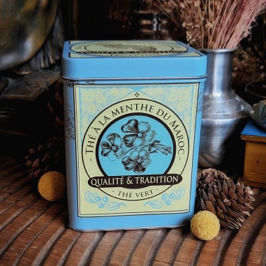 Boîte thé vert menthe Maroc, 150 grammes