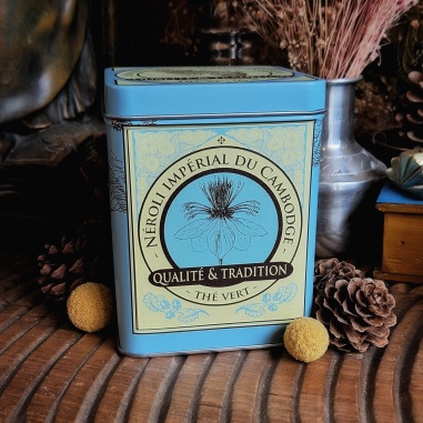Boîte Néroli impérial Cambodge, thé vert 150 grammes