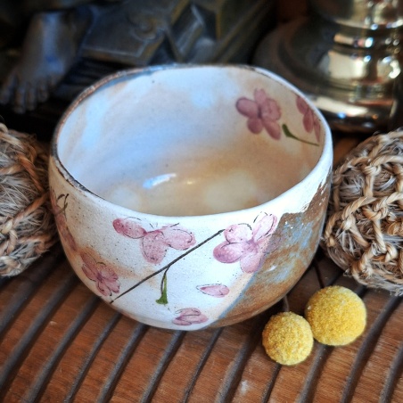 Bol matcha Sakura, céramique traditionnelle