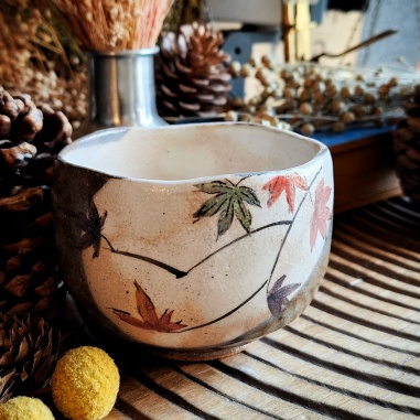 Bol matcha "Momiji", céramique traditionnelle Japon