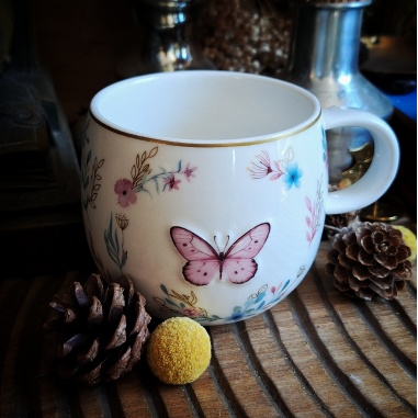 Tasse English-breakfast papillon