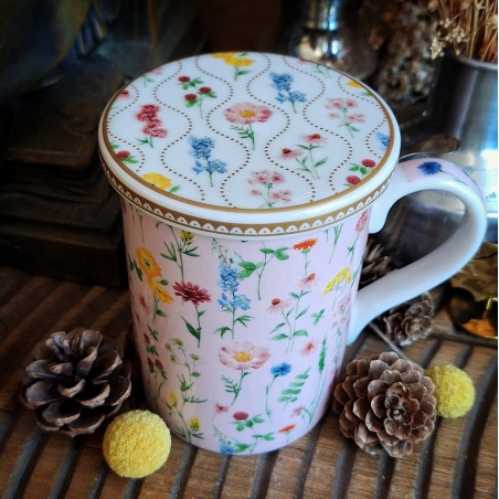 Tasse jardin du désir, couvercle et filtre intégré.
