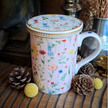 Tasse jardin du désir, couvercle et filtre intégré.