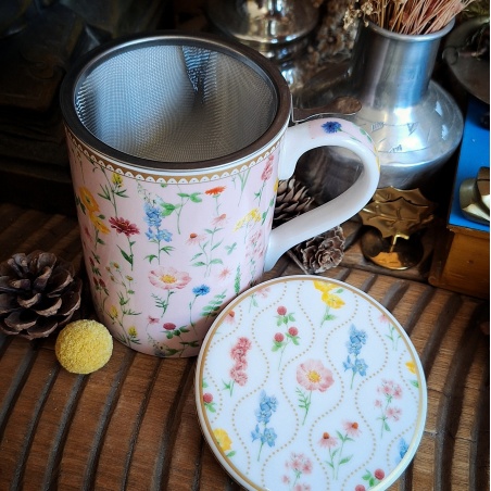 Tasse jardin du désir, couvercle et filtre intégré.