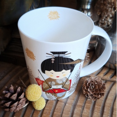 Tasse Kokeshi porcelaine kaolin