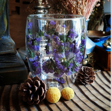 Tasse verre "Sortilège" Mauve