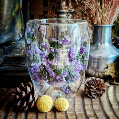 Tasse verre "Sortilège" Mauve