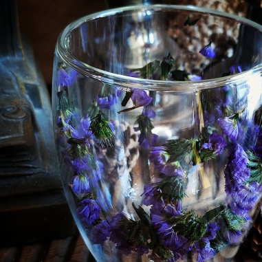 Tasse verre "Sortilège" Mauve