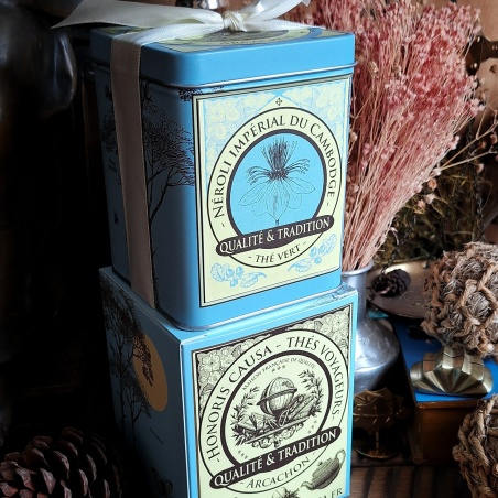 Boîte Néroli impérial Cambodge, thé vert 150 grammes