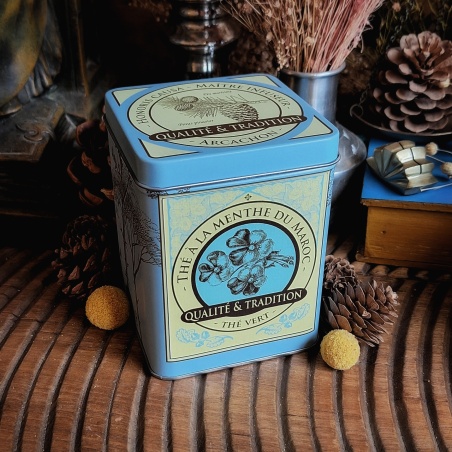 Boîte thé vert menthe Maroc, 150 grammes