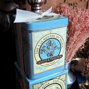 Boîte thé vert menthe Maroc, 150 grammes