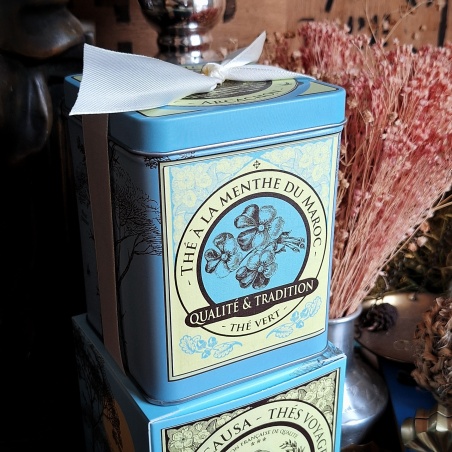Boîte thé vert menthe Maroc, 150 grammes